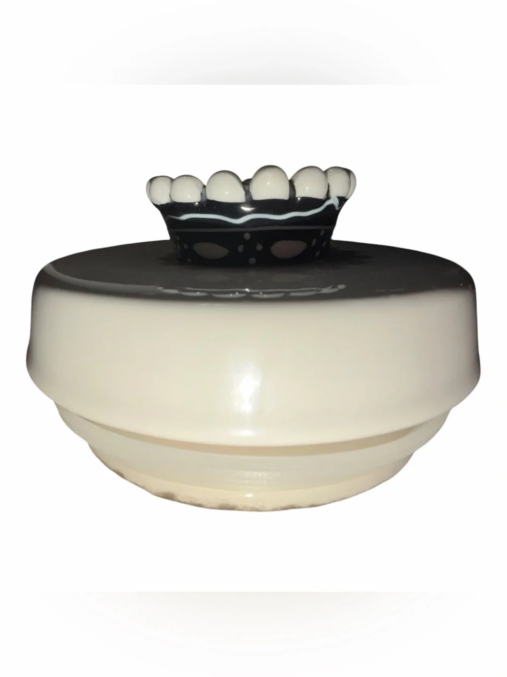 Rae Dunn Cream Ceramic Canister - 'BONE APPÉTIT' with Black Lettering